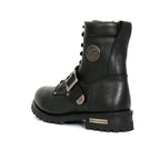 Hot Leathers Mens Wide Boots Leather 8-inch with Adjustable Buckle BTM1006W