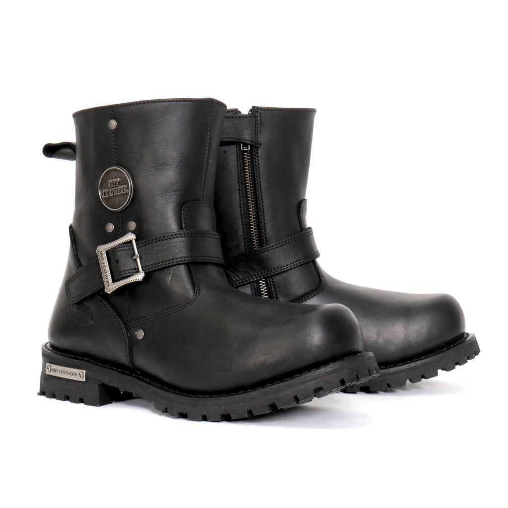 Hot Leathers Mens Wide Boots Leather with Lug Sole BTM1008W
