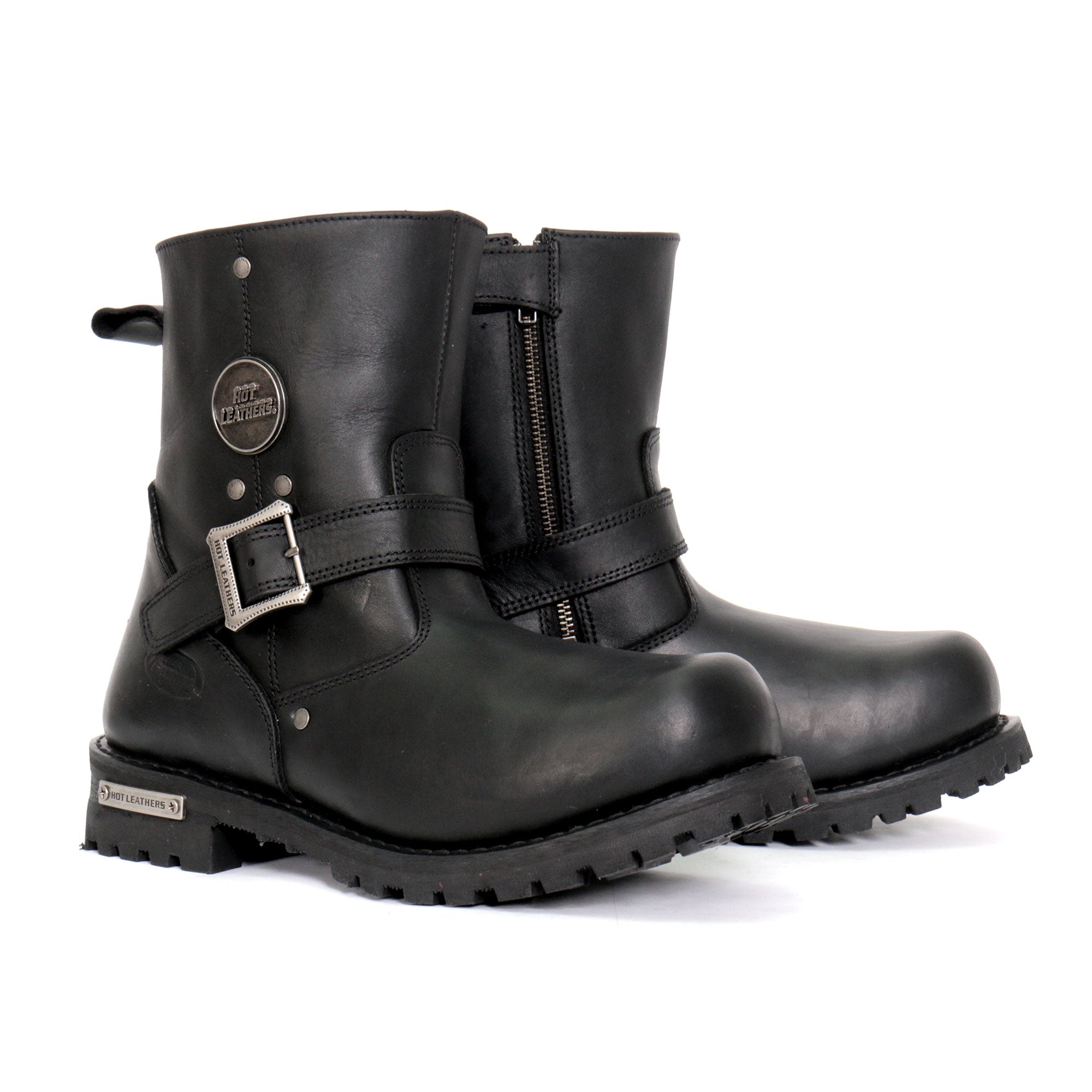 Hot Leathers Mens Wide Boots Leather with Lug Sole BTM1008W