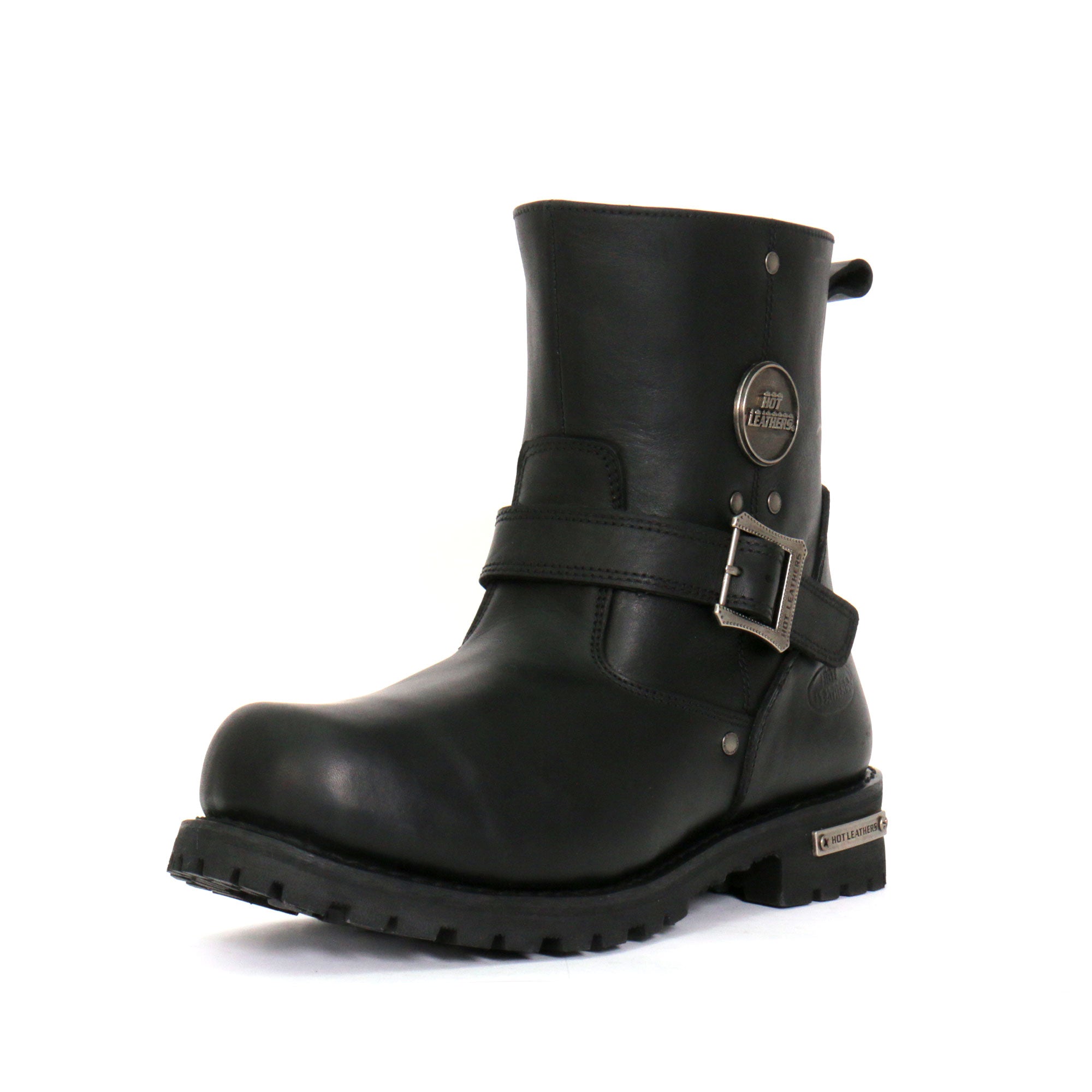 Hot Leathers Mens Wide Boots Leather with Lug Sole BTM1008W