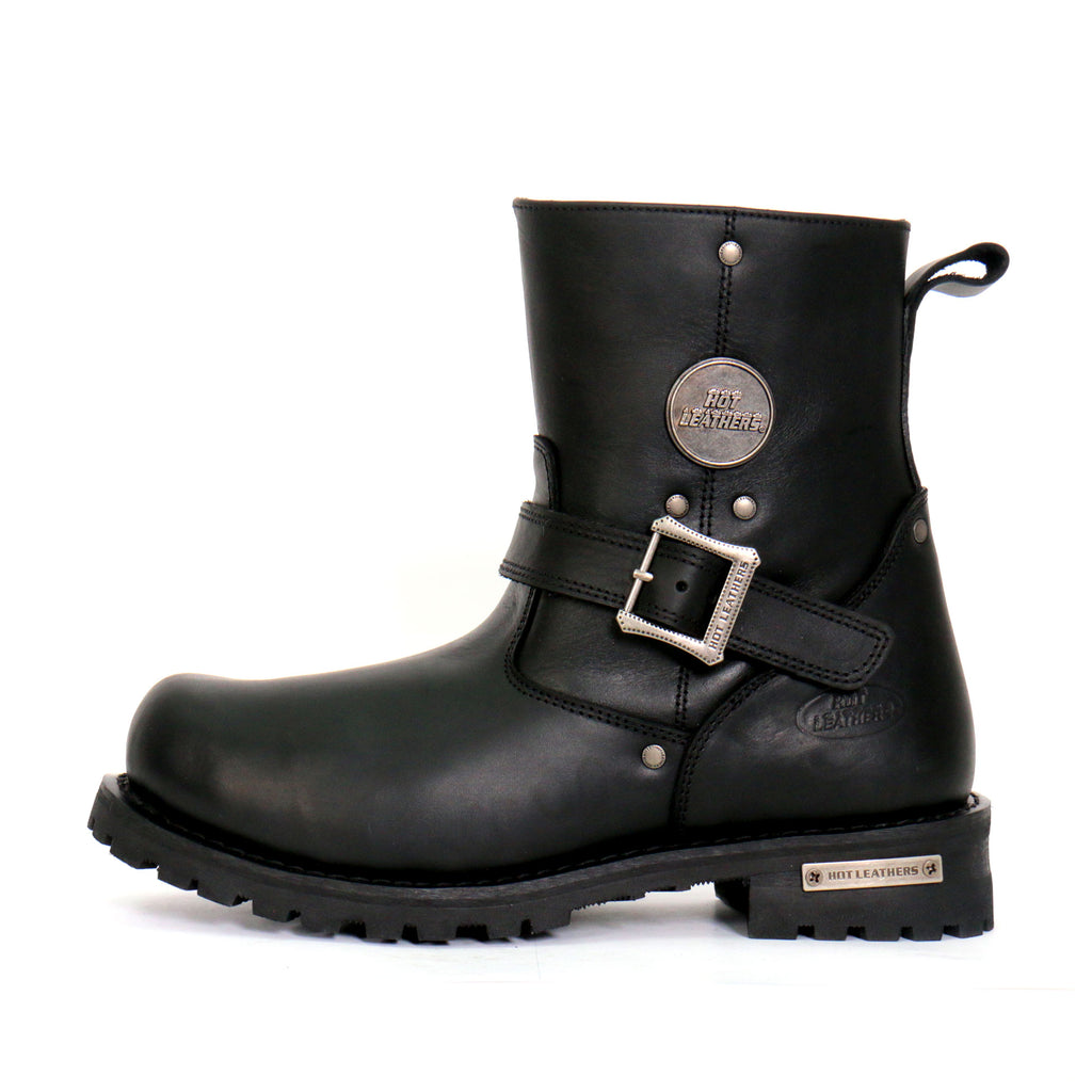 Hot Leathers Mens Wide Boots Leather with Lug Sole BTM1008W