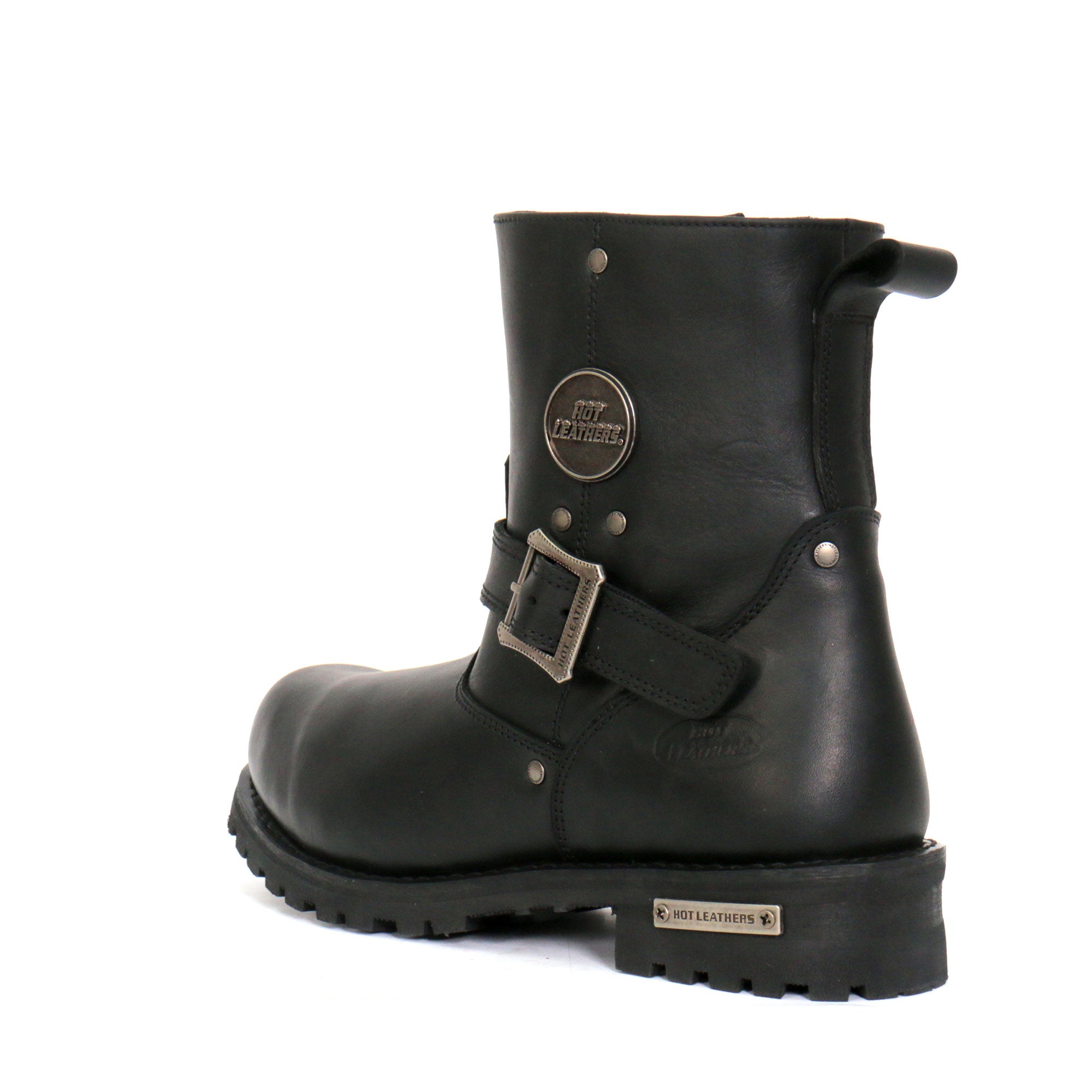 Hot Leathers Mens Wide Boots Leather with Lug Sole BTM1008W