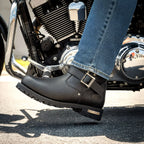 Hot Leathers Men's 8-inch Round Toe Engineer Leather Boot with Lug Sole BTM1008