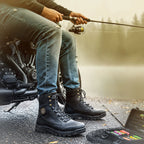 Hot Leathers Men's Black Leather Swat Style Lace Up Boots  BTM1010