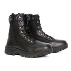 Hot Leathers Mens Wide Boots Black Leather with Zippers BTM1012W