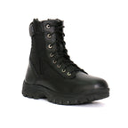 Hot Leathers Mens Wide Boots Black Leather with Zippers BTM1012W