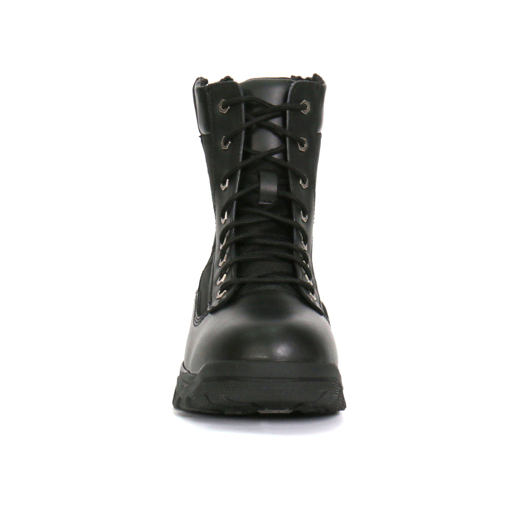 Hot Leathers Mens Wide Boots Black Leather with Zippers BTM1012W