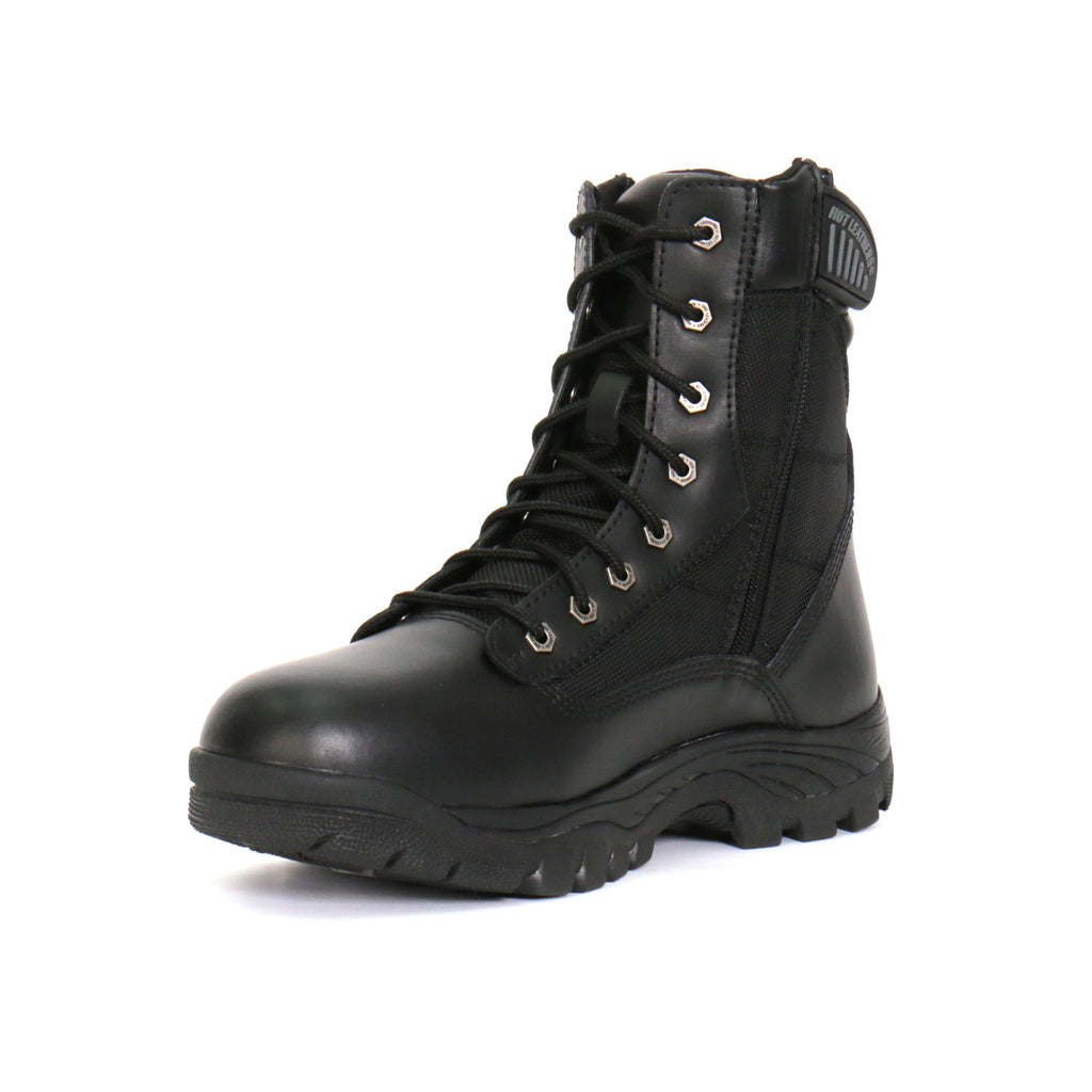Hot Leathers Mens Wide Boots Black Leather with Zippers BTM1012W