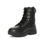 Hot Leathers Mens Wide Boots Black Leather with Zippers BTM1012W