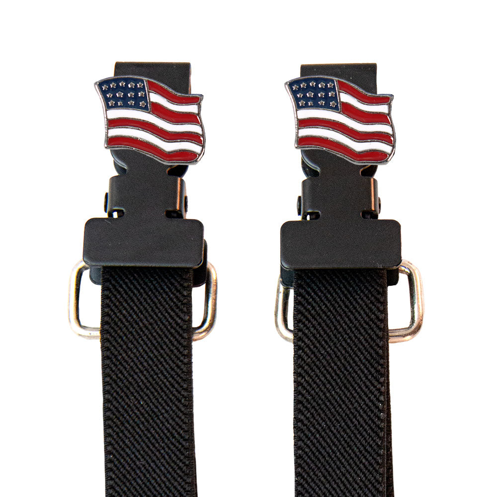 Hot Leathers BUA2008 American Flag Motorcycle Riding Pant Clips