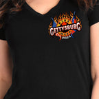 2024 Gettysburg Bike Week Official Logo Black V Neck T-shirt ENL1001