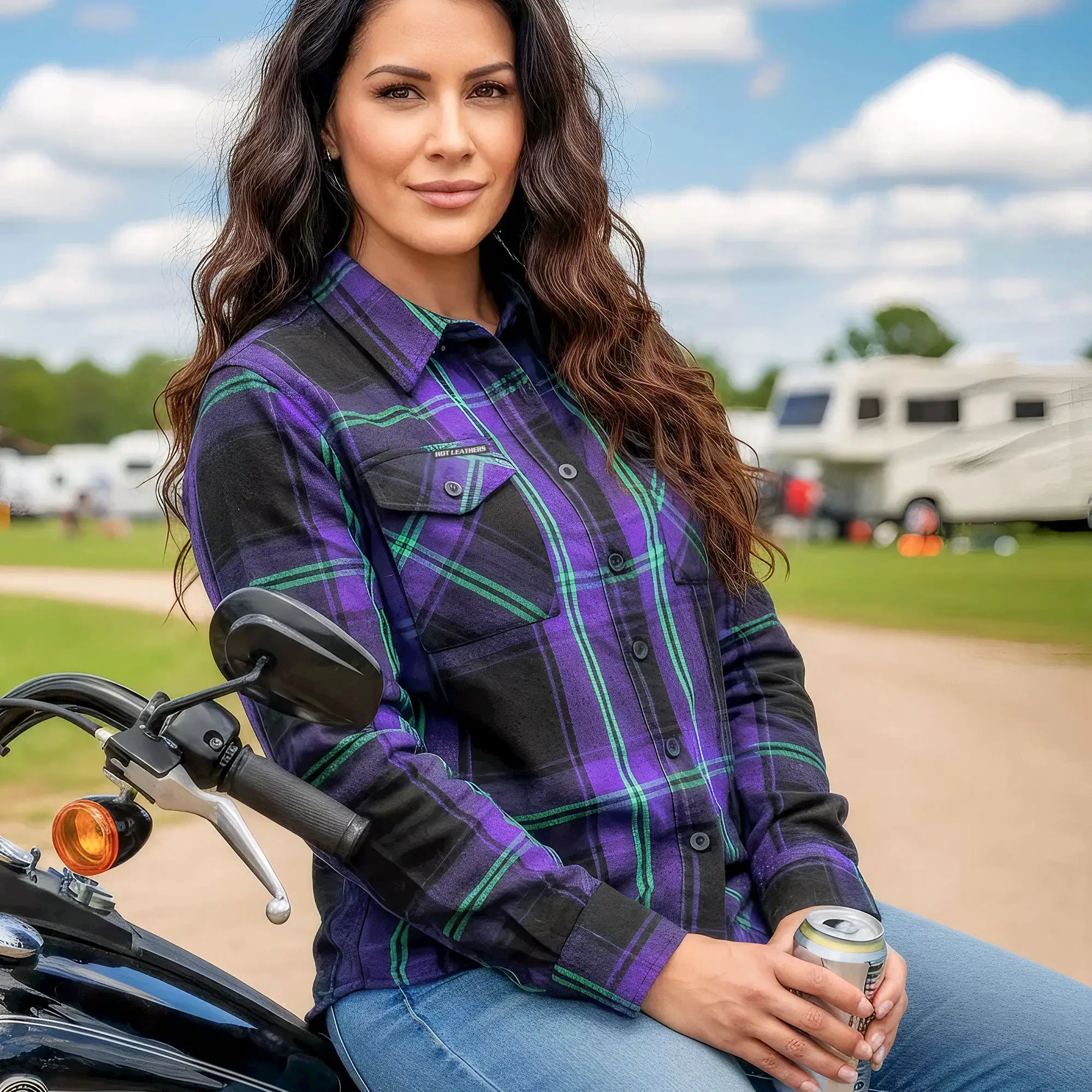 Hot Leathers FLL3006 Ladies 'Voodoo' Flannel Long Sleeve Shirt