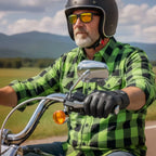 Hot Leathers FLM2005 Mens Black and Green Long Sleeve Flannel Shirt