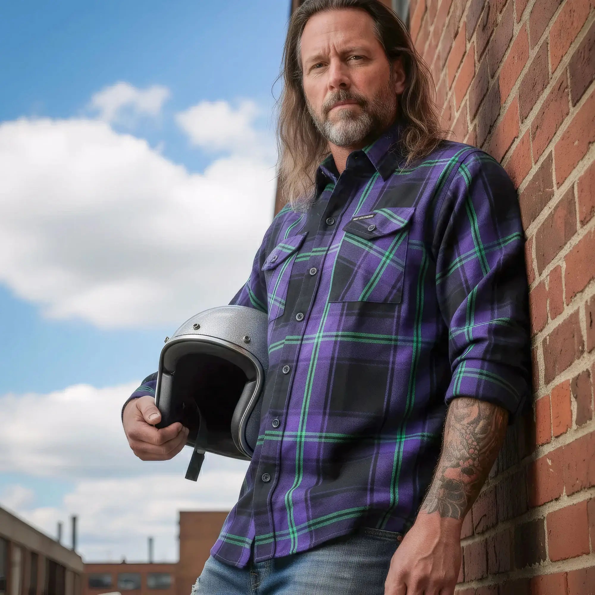 Hot Leathers FLM2011 Men's 'Voodoo' Flannel Long Sleeve Shirt