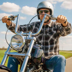 Hot Leathers FLM2023 Men's 'White and Black' Flannel Long Sleeve Shirt