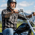 Hot Leathers Men's 'Grave Rub' Black/Gray Cotton Flannel Shirt - Button Front - Riding/Casual/ Work Wear - FLM2101