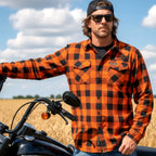 Hot Leathers FLM2108 Men's 'Ancient Skull' Flannel Long Sleeve Shirt