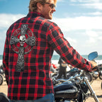 Hot Leathers FLM2112 Men's 'Celtic Cross' Flannel Long Sleeve Shirt