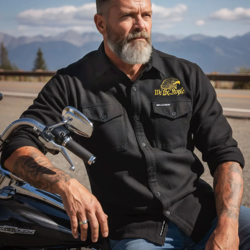 Hot Leathers FLM2114 We the People Long Sleeve Flannel