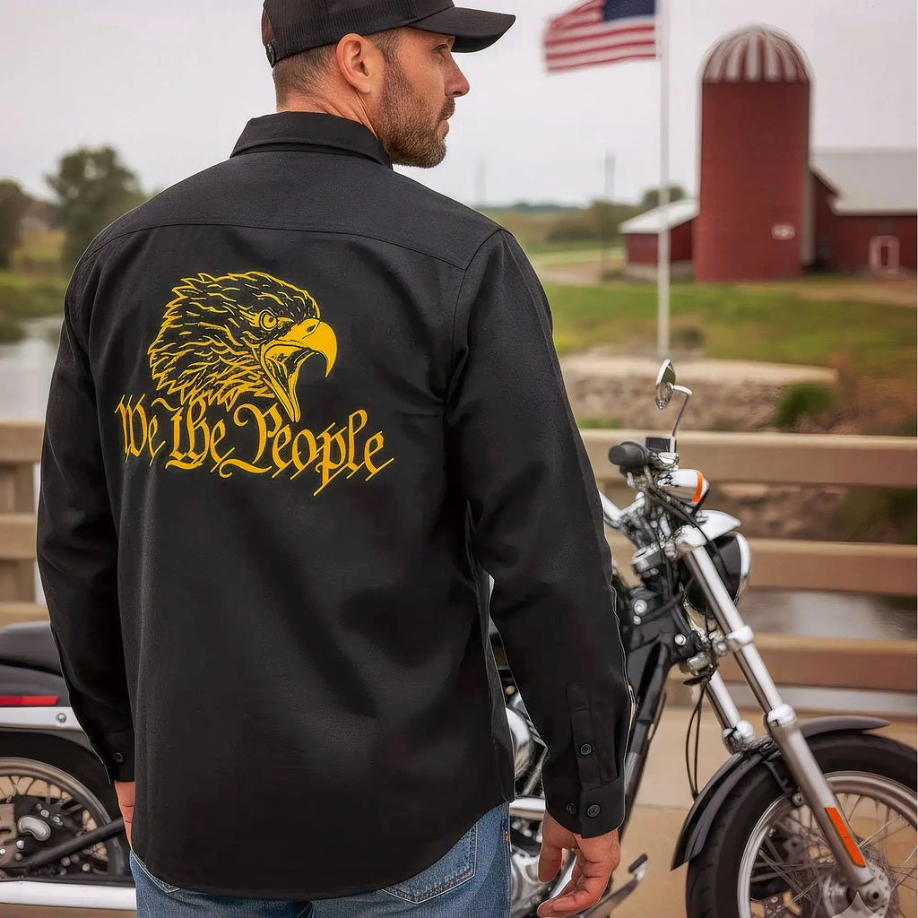Hot Leathers FLM2114 We the People Long Sleeve Flannel