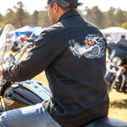 Hot Leathers Men's 'Race Wolf' Black Cotton Flannel Shirt - Button Front - Riding/Casual/ Work Wear - FLM2115