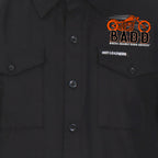 Hot Leathers Bone Finger Mens Black Flannel FLM2116
