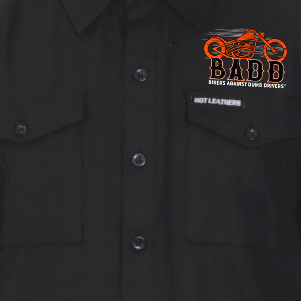 Hot Leathers Bone Finger Mens Black Flannel FLM2116