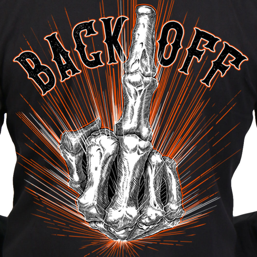 Hot Leathers Bone Finger Mens Black Flannel FLM2116