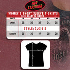 Hot Leathers GLC1518 All American Biker Girl Scoop Neck Ladies Black T-Shirt