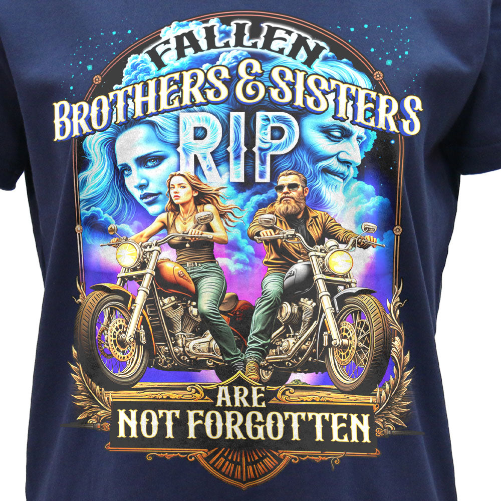 Hot Leathers Fallen Sister Ladies Navy T-Shirt GLC1601