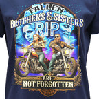 Hot Leathers Fallen Sister Ladies Navy T-Shirt GLC1601
