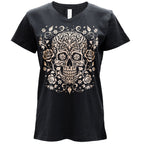 Hot Leathers Sugar Skull Magic Ladies Black T-Shirt GLC1602