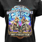 Hot Leathers Ladies T-Shirt Black V Neck Fallen Sisters Design GLC1617
