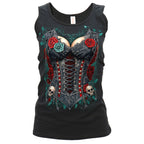 Hot leathers Gothic Corset Women Black Tank Top GLC2588