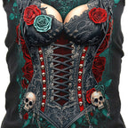 Hot leathers Gothic Corset Women Black Tank Top GLC2588