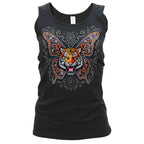 Hot Leathers Tiger Butterfly Womens Black Tank Top GLC2595