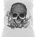 Hot Leathers Bandana Skull Womens White TT GLC2603