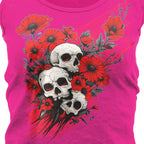 Hot Leathers Wild Flower Skulls Womens Hot Pink TT GLC2605