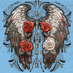 Hot Leathers Live Love Ride Womens Light Blue Denim Sleeveless Shirt GLC5004