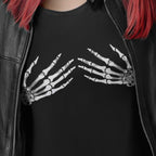 Hot Leathers GLR1012 Ladies Full Cut Skeleton Hands Short Sleeve T-Shirt