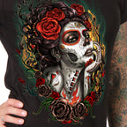 Hot Leathers GLR1412 'Sugar Woman' Ladies Black T-Shirt