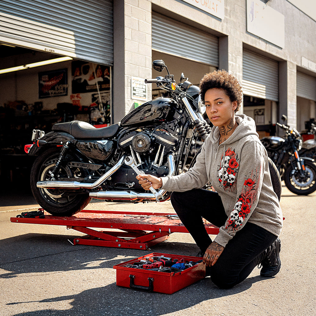 Hot Leathers Wild Flowers Zip Up Ladies Hoodie GLZ4573