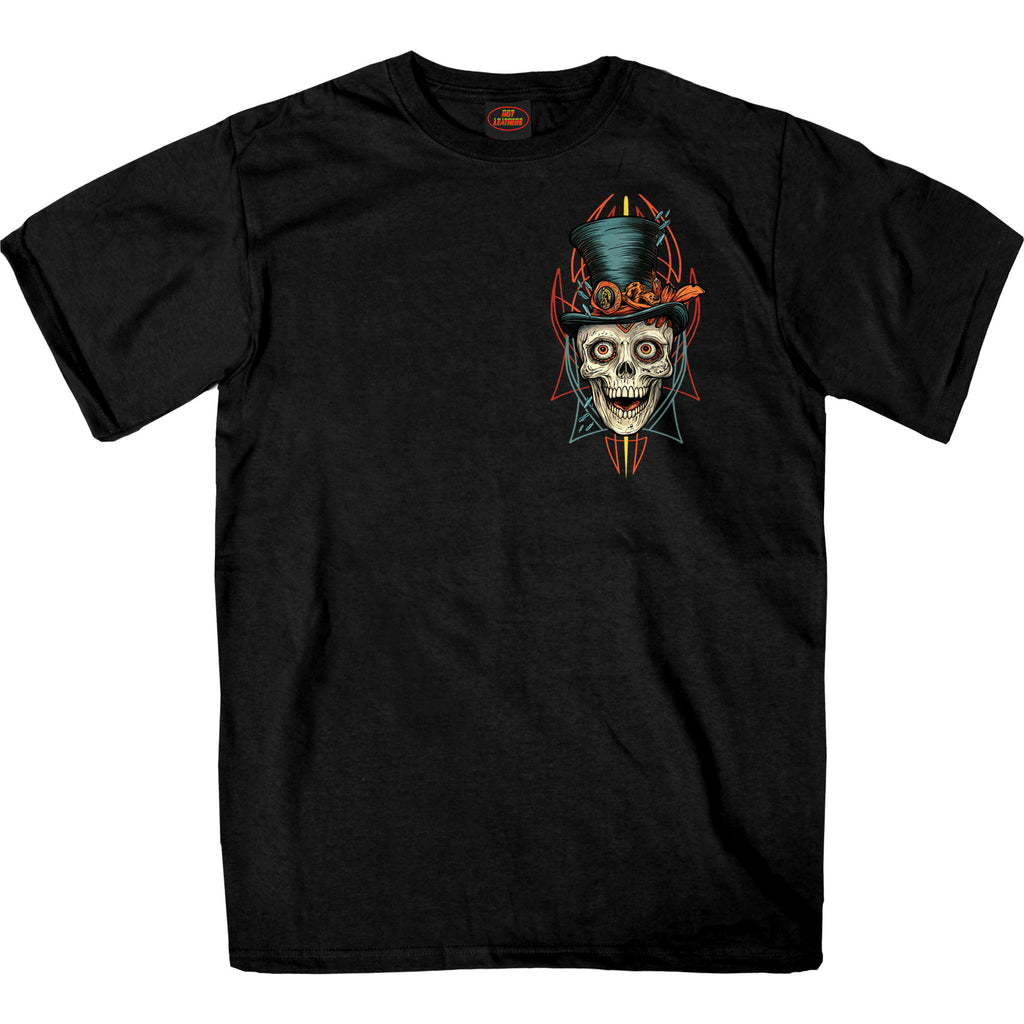 Hot Leathers GMD1539 Midnight Smoke Men's Black Double sided print T-Shirt