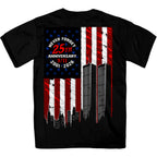 Hot Leathers GMD1543 Flag skyline 2026 Mens SS DS Black T-shirt