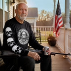 Hot Leathers GMD2158 Mens '2nd Amendment America's Original Homeland Security' Long Sleeve Black T-Shirt