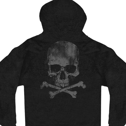 Hot Leathers Skull and Crossbones Black Pull Over Hoodie GMD4305