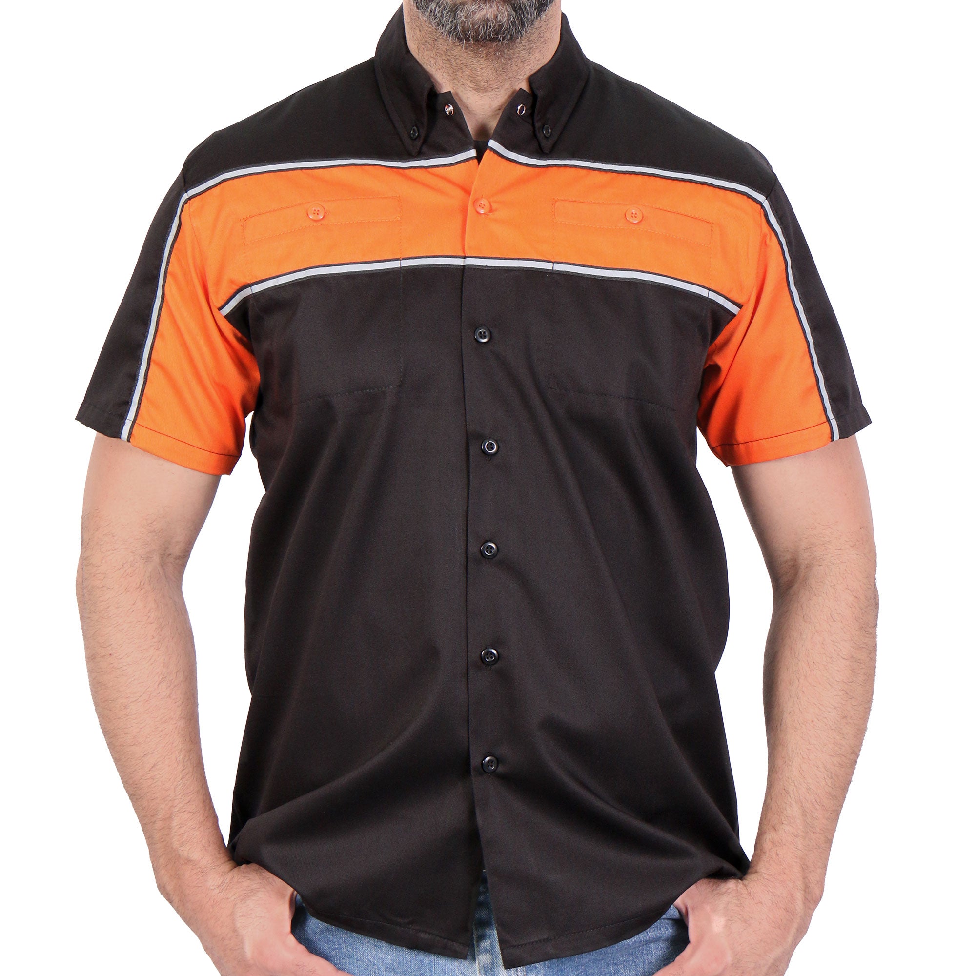 MECHANICS 2TONE-STRIPE SHIRT – Hot Leathers