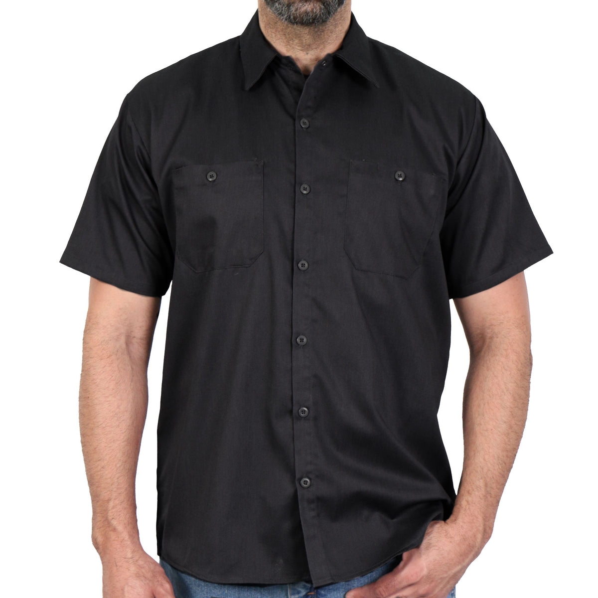 Hot Leathers Mechanic Shirt Black GMM1009