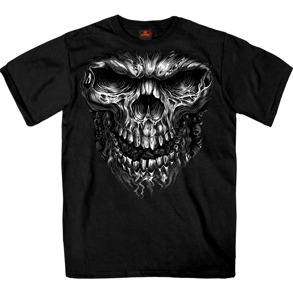 T-shirt Skull Fin De Stock - Taille XL Uniquement - Noir, 100% Coton, Neuf Avec étiquettes
