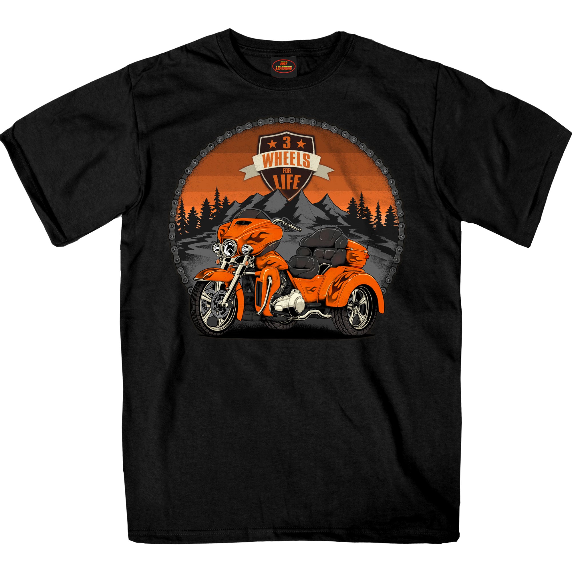 Hot leathers Trike Life SS Mens Black T-Shirt GMS1545